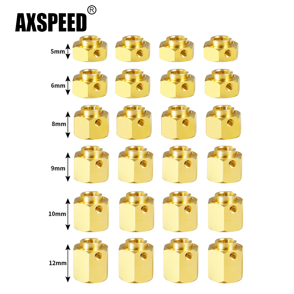 Wheel Hex Adapter - AXSPEED 4 قطعة 5/6/8/9/10/12 مللي متر
