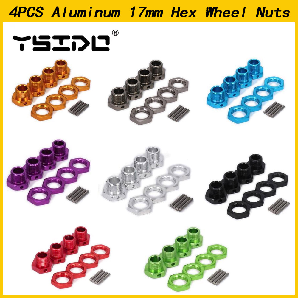 Wheel Hex Adapter - 4 قطعة YSIDO الألومنيوم 17 مللي