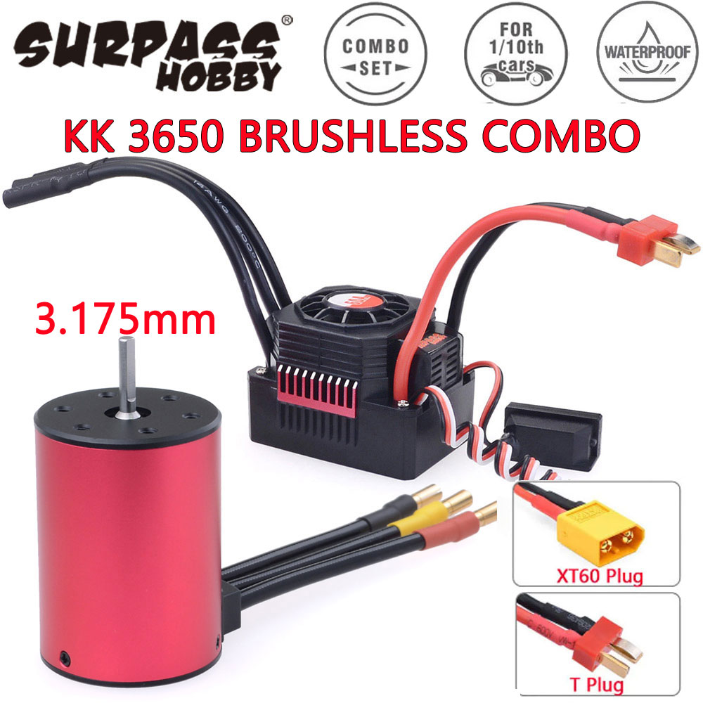 Esc Waterproof 60A - محرك Surpass Hobby KK 3650 كومبو