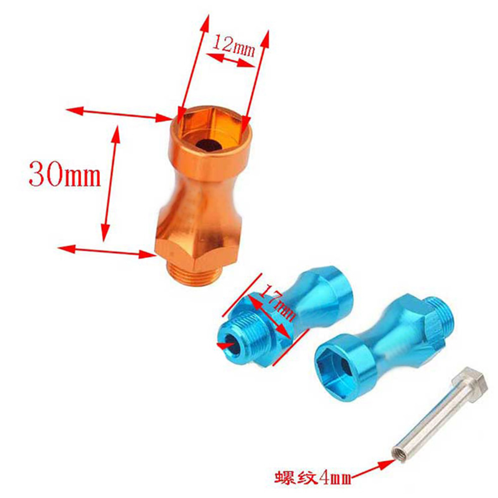 4 قطع محول عجلات سداسي من الأل - مراجعة Wheel Hex Adapter وسعره
