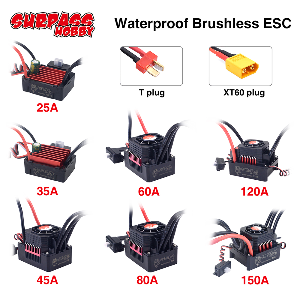 SURPASSHOBBY ESC 150A 80A 120A - مراجعة Esc Waterproof 60A وسعره